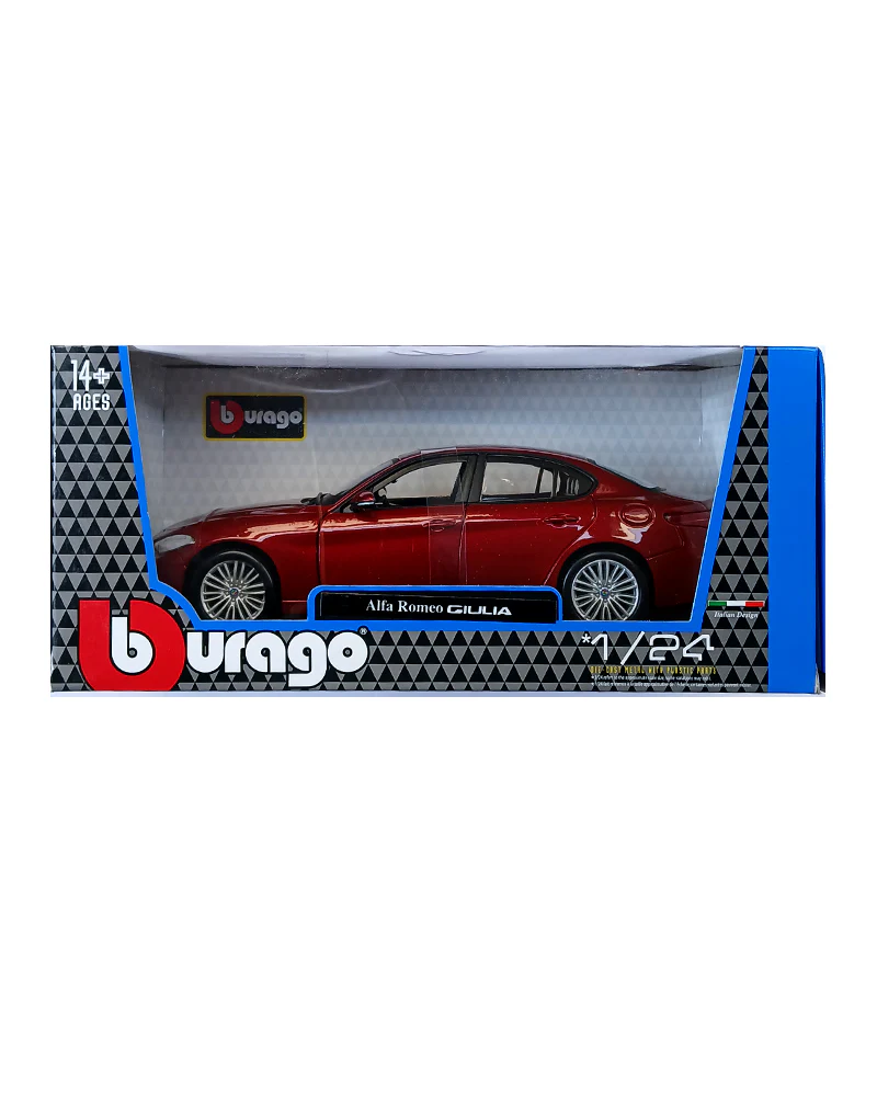 Burago Alfa Romeo Giulia - Red - 2024 (Scale 1:24)