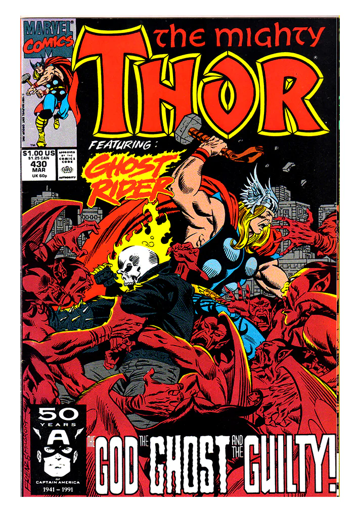 Comics - Marvel - The Mighty Thor Featuring Ghost Rider - March - 1991