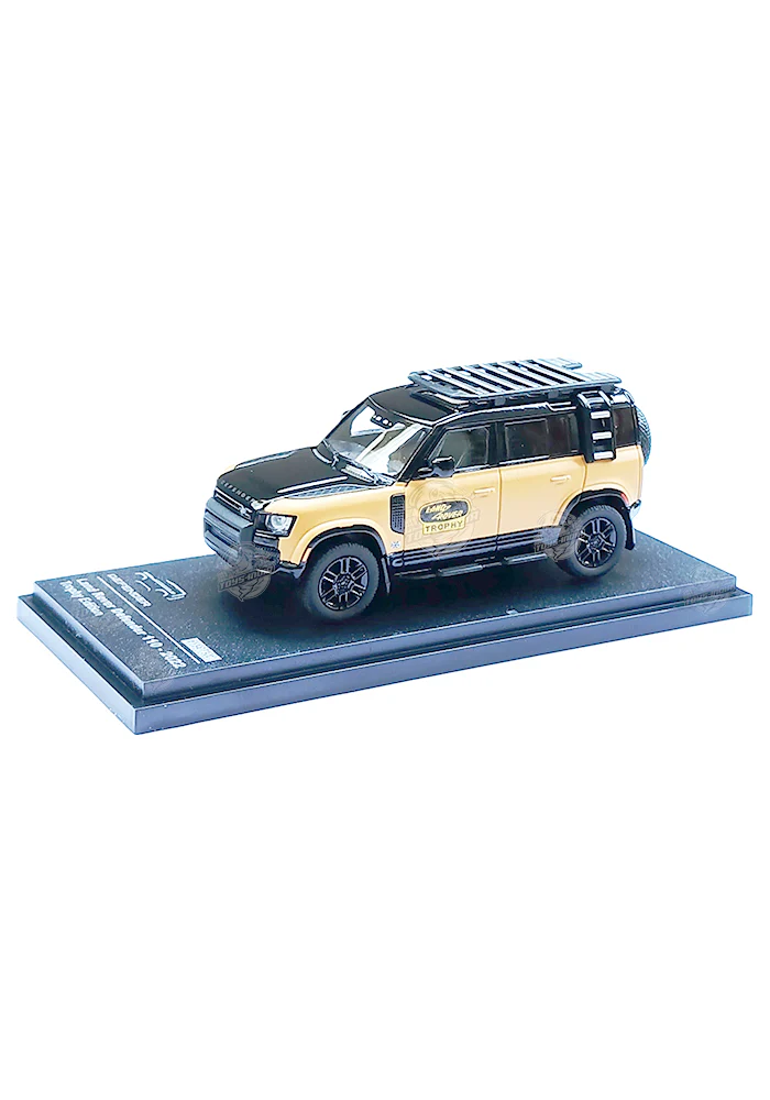 EXCLUSIVES AR Box All Most Real Land Rover Defender 110 - Black/ Beige (Scale 1:64)