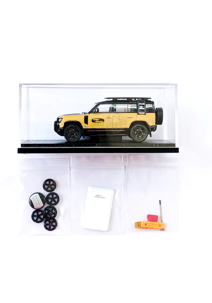 EXCLUSIVES AR Box All Most Real Land Rover Defender 110 - Black/ Beige (Scale 1:64) - Image 4