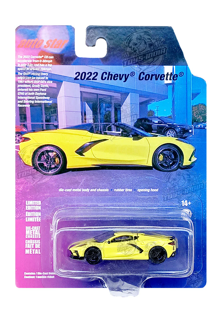 EXCLUSIVES Auto Star 2022 Chevy Corvette - Yellow (Scale 1:64)