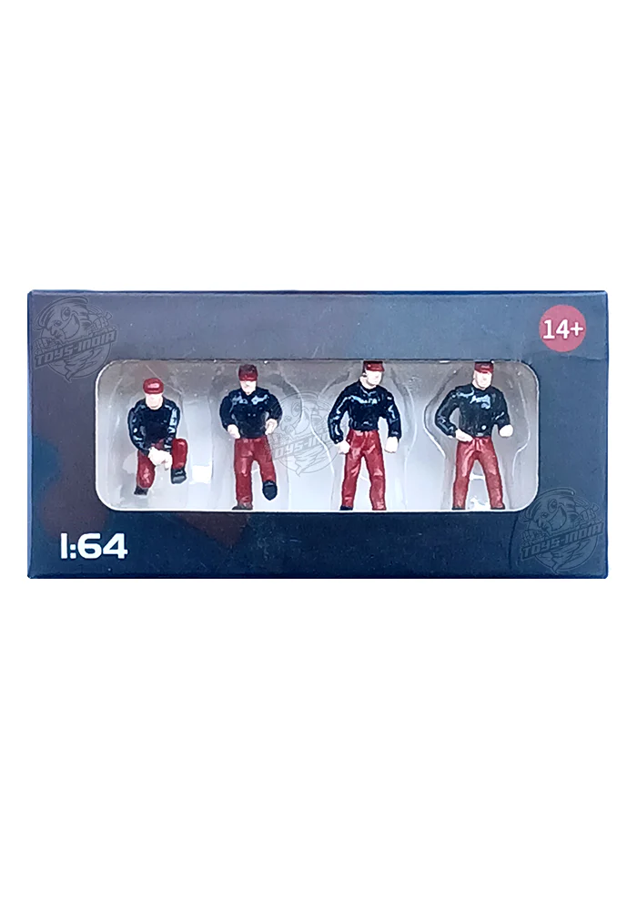 EXCLUSIVES Automodel Miniature Model - Man with Cap - Black / Brown (4 Pcs) - Image 2