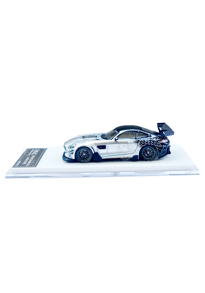 EXCLUSIVES Briscale Micro Mercedes-AMG GT-S Carbonerre - Silver / Black (Scale 1:64) - Image 2