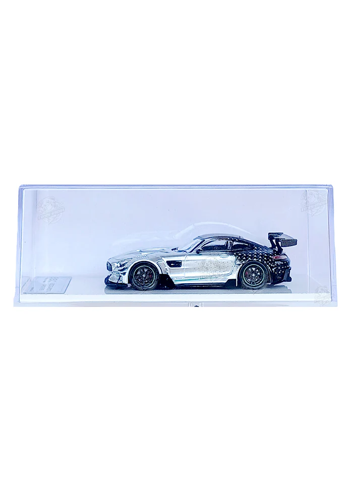 EXCLUSIVES Briscale Micro Mercedes-AMG GT-S Carbonerre - Silver / Black (Scale 1:64) - Image 4