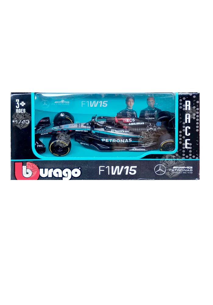 Exclusives Burago Race AMG Petronas Formula One Team F1 W15 Lewis Hamilton - Black