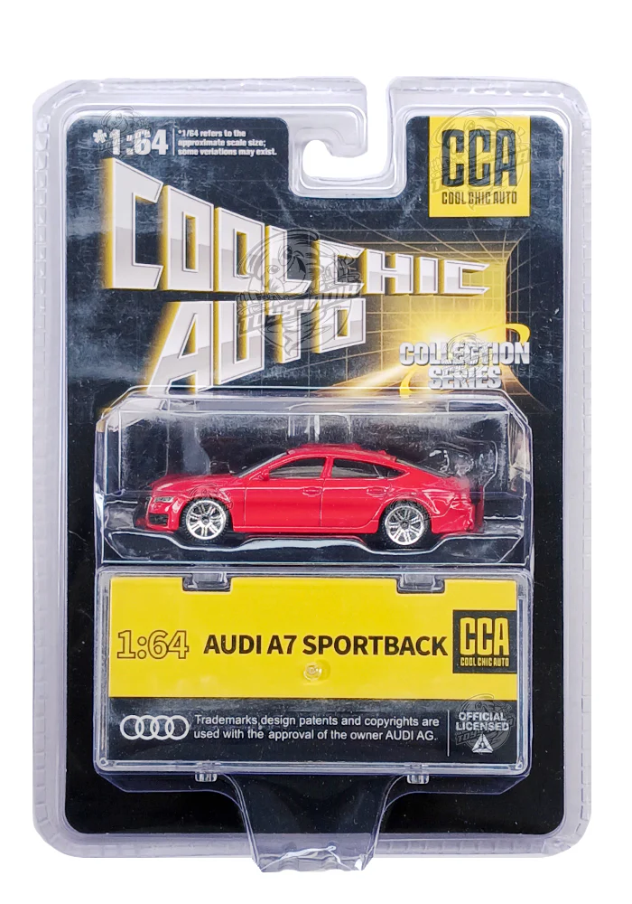 EXCLUSIVES CCA Cool Chic Auto Audi A7 Sportback- Red (Scale 1:64) (Stackable Display Box)