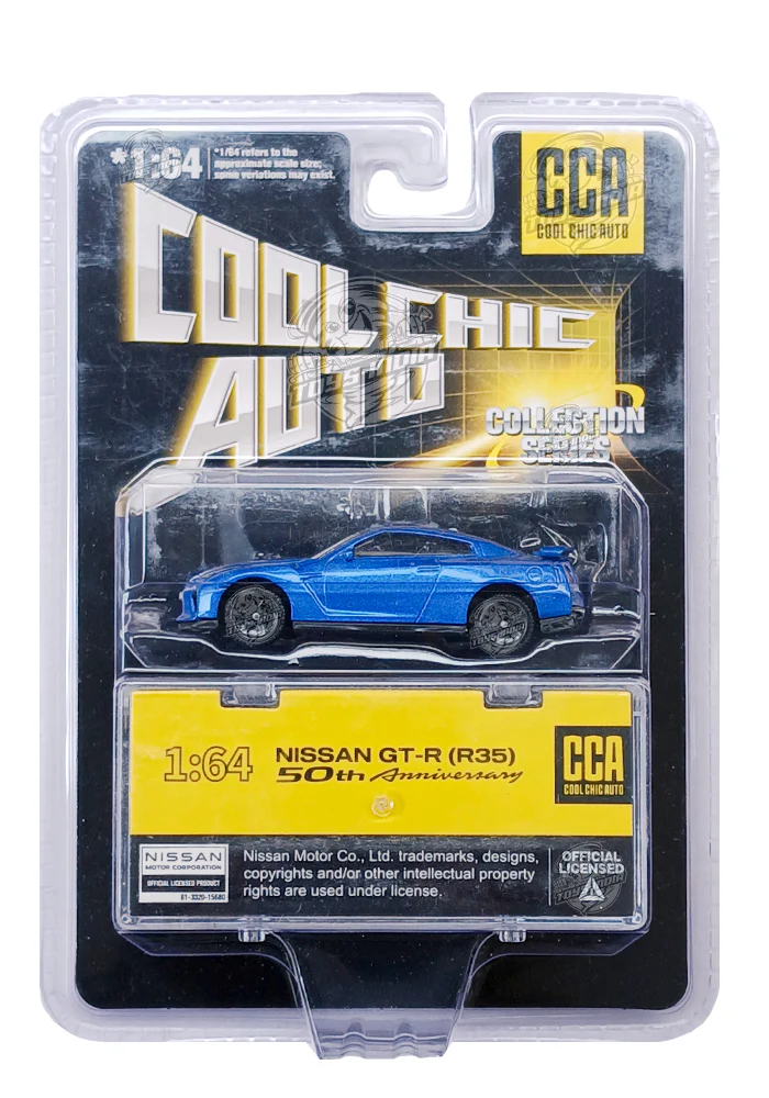 EXCLUSIVES CCA Cool Chic Auto Nissan GT-R (R35) - Blue (Scale 1:64) (Stackable Display Box)