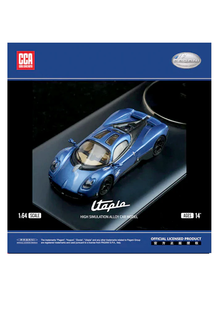 EXCLUSIVES CCA Modern Dream Pagani Utopia (Black Rim) - Blue (Scale 1:64) - Image 2