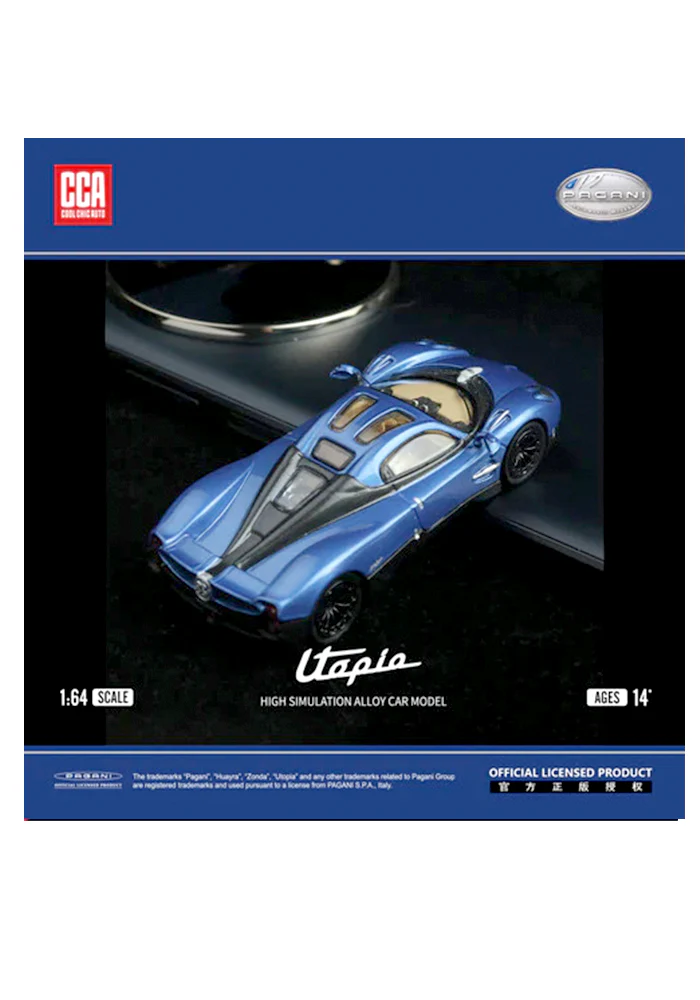 EXCLUSIVES CCA Modern Dream Pagani Utopia (Black Rim) - Blue (Scale 1:64) - Image 3