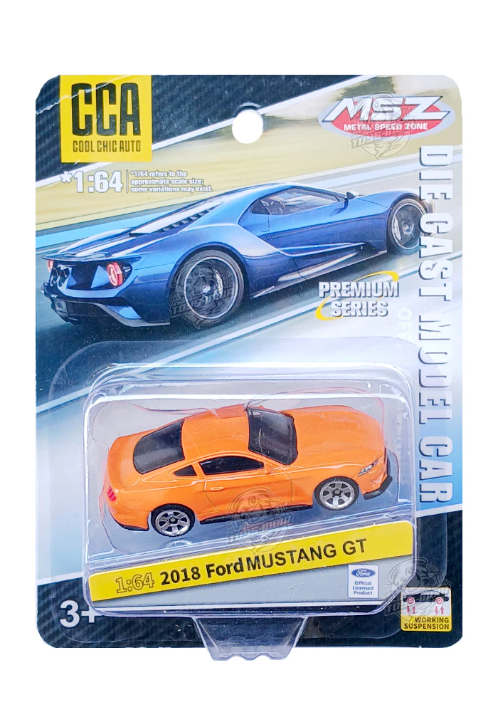 EXCLUSIVES CCA Premium 2018 Ford Mustang GT - Orange (Scale 1:64)