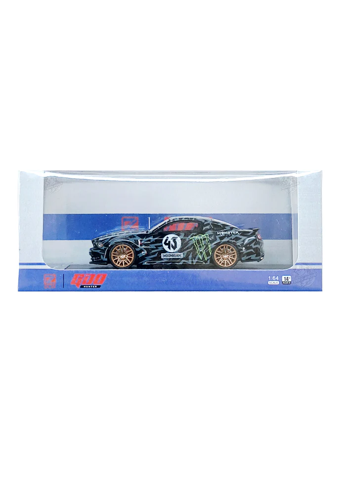 EXCLUSIVES DCM GDO Hunter Ford Mustang GT 2014 - Grey / Black (Scale 1:64)