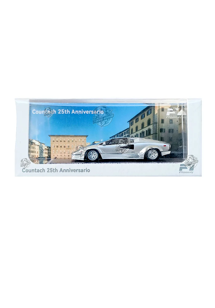 EXCLUSIVES Findassically FY Lamborghini Coutach 25th Anniversary - Silver (Scale 1:64)