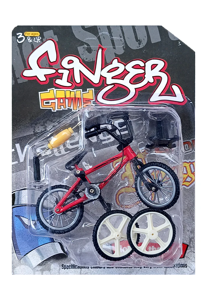 EXCLUSIVES Finger Game Interchangeable Parts Bicycle - Red (Scale 1:64)