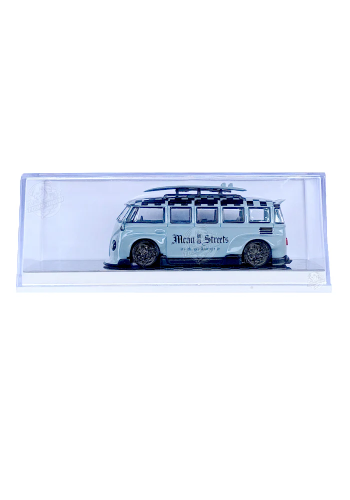 EXCLUSIVES Flame Model Mean Streets Volkswagen T1 Bus - Grey / Black (Scale 1:64)