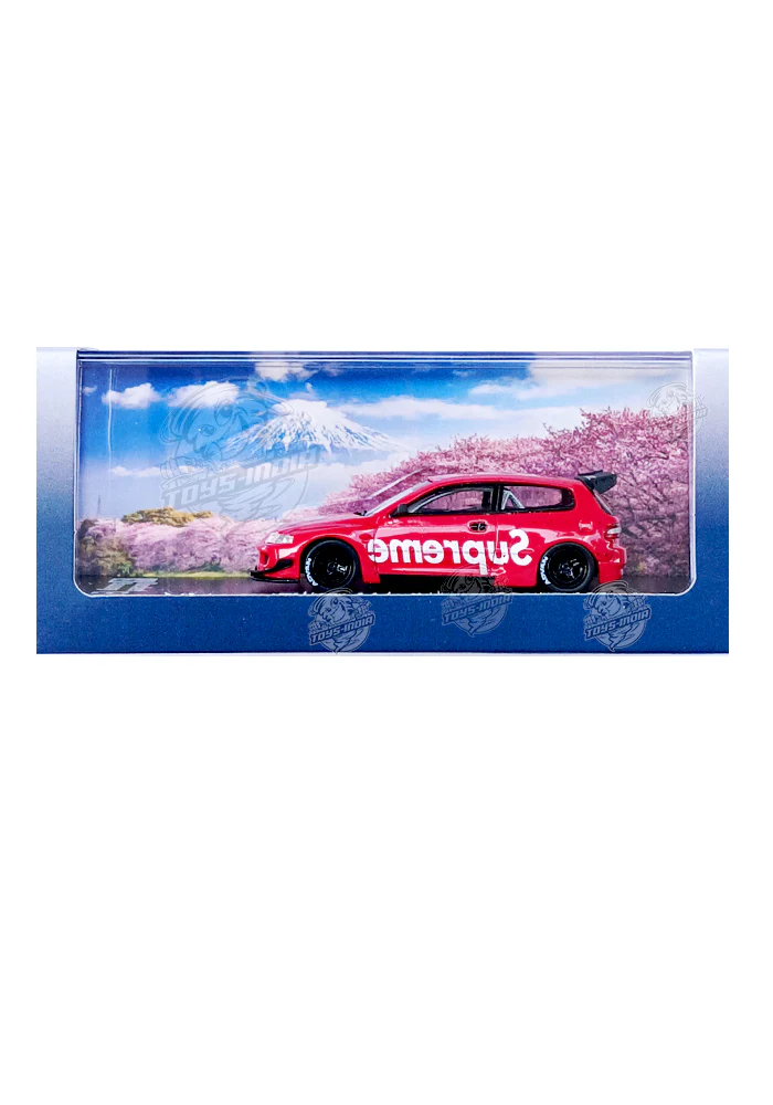 EXCLUSIVES Fuji Supreme Honda Civic EG6 - Red  (Scale 1:64)