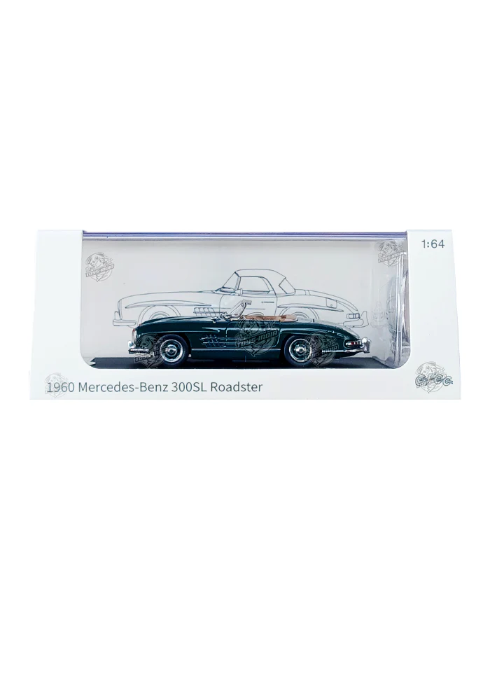 EXCLUSIVES GFCC Toys 1960 Mercedes-Benz 300SL Roadster - Green (Beige Interior) (Scale 1:64)