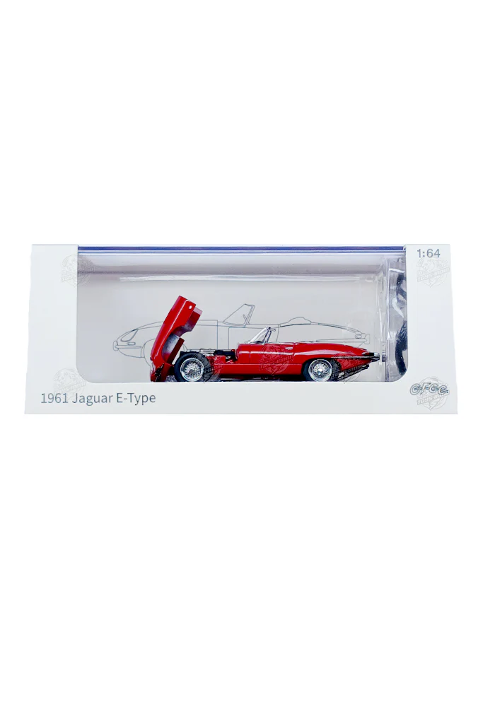 EXCLUSIVES GFCC Toys 1961 Jaguar E-Type - Red (Convertible) (Scale 1:64)