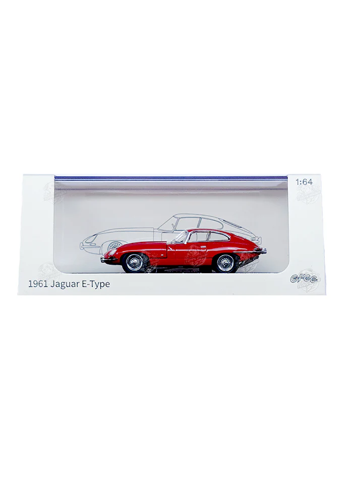 EXCLUSIVES GFCC Toys 1961 Jaguar E-Type - Red (Coupe) (Scale 1:64)