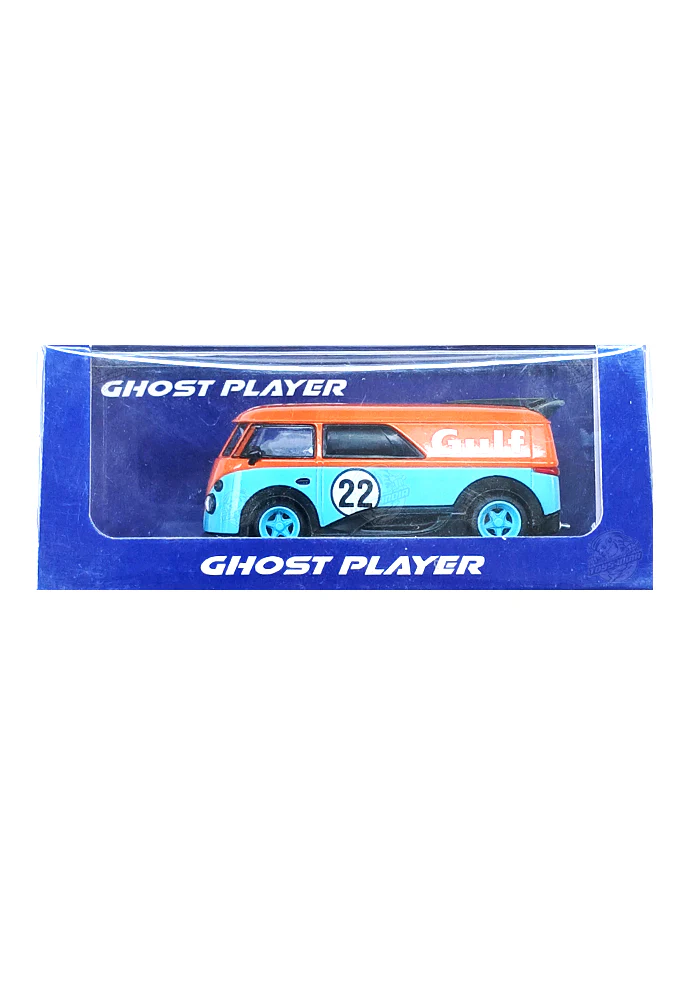 EXCLUSIVES Ghost Player Volkswagen T1 Gulf - Orange / Blue (Scale 1:64)