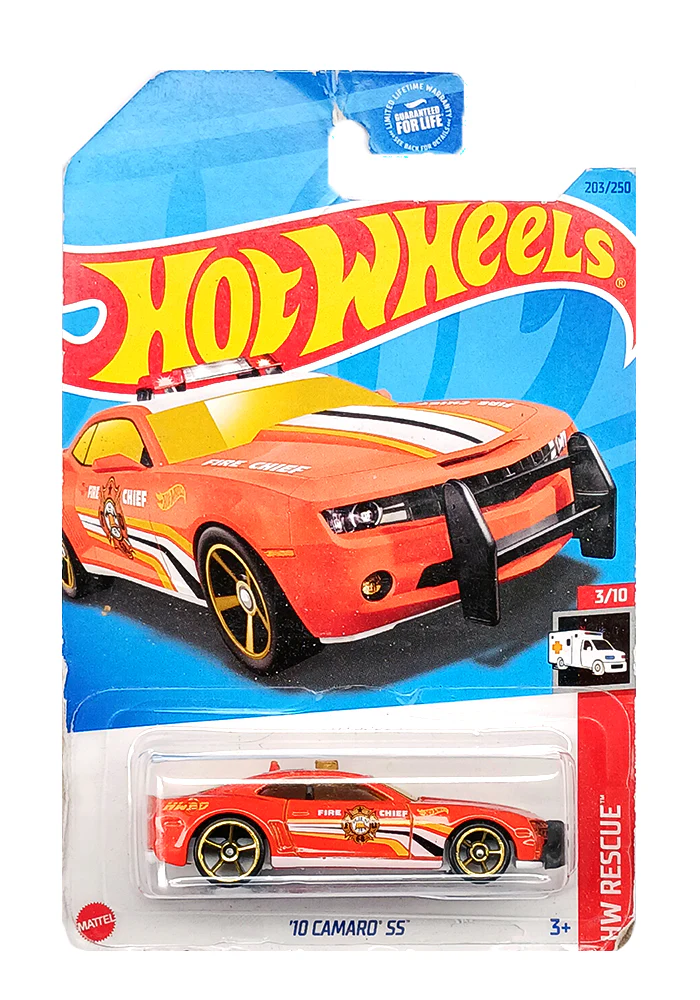 EXCLUSIVES Hot Wheels '10 Camaro SS - Orange - 2021 Card (Card Damage / Car in Excellent Condition) (With Protector Case)