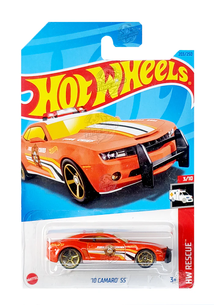 EXCLUSIVES Hot Wheels '10 Camaro SS - Orange - 2021 Card(With Protector Case)