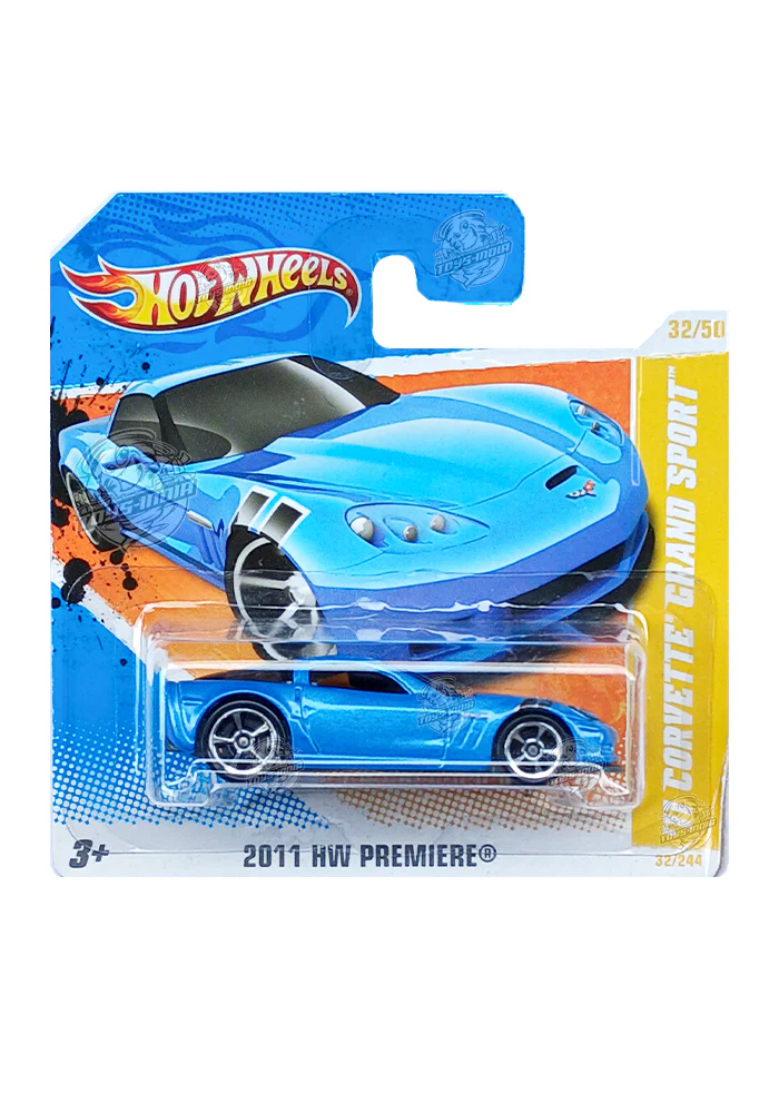 EXCLUSIVES Hot Wheels '11 Corvette Grand Sport - Blue - 2010 Card (International Short Card)
