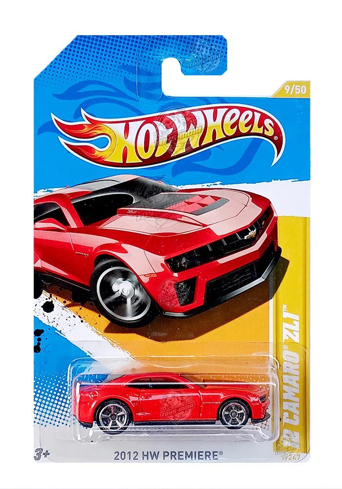 EXCLUSIVES Hot Wheels '12 Camaro ZL1 - Red - 2011 Card (With Protector Case)