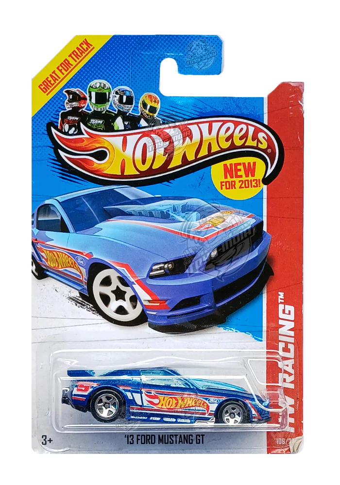 EXCLUSIVES Hot Wheels 13 Ford Mustang GT - Blue - 2012 Card (With Protector Case)