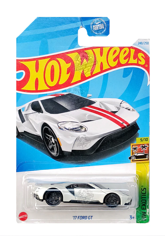 EXCLUSIVES Hot Wheels '17 Ford GT - White - 2021 Card (With Protector Case)