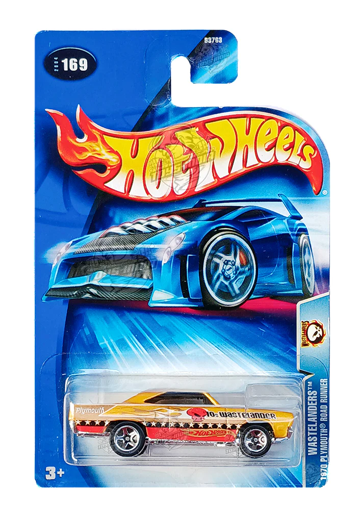 EXCLUSIVES Hot Wheels 1970 Plymouth Road Runner - Yellow - 2003 Card (With Protector Case) - Image 2