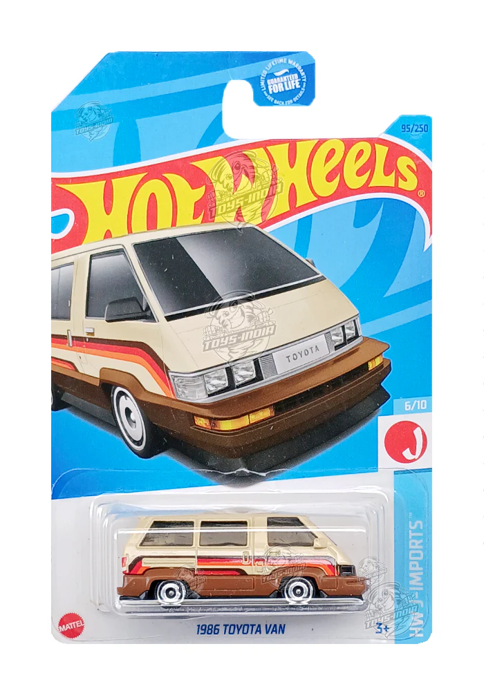 EXCLUSIVES Hot Wheels 1986 Toyota Van - Cream - 2021 Card (With Protector Case)