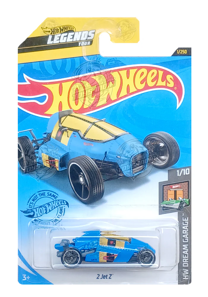 EXCLUSIVES Hot Wheels 2 Jet Z - Blue - 2018 Card (With Protector Case)