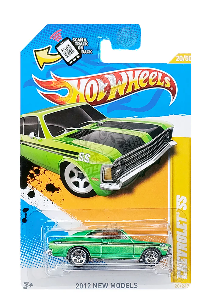EXCLUSIVES Hot Wheels 2012 New Models Chevrolet SS - Green - 2011 Card (With Protector Case)