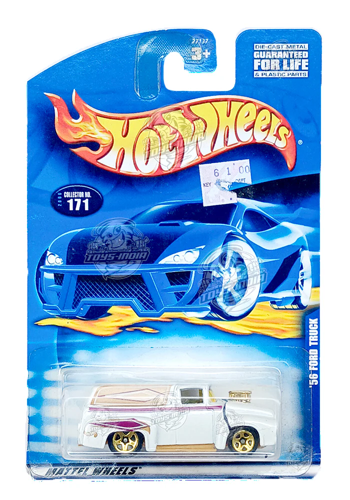 EXCLUSIVES Hot Wheels '56 Ford Truck - White - 2000 Card (With Protector Case)