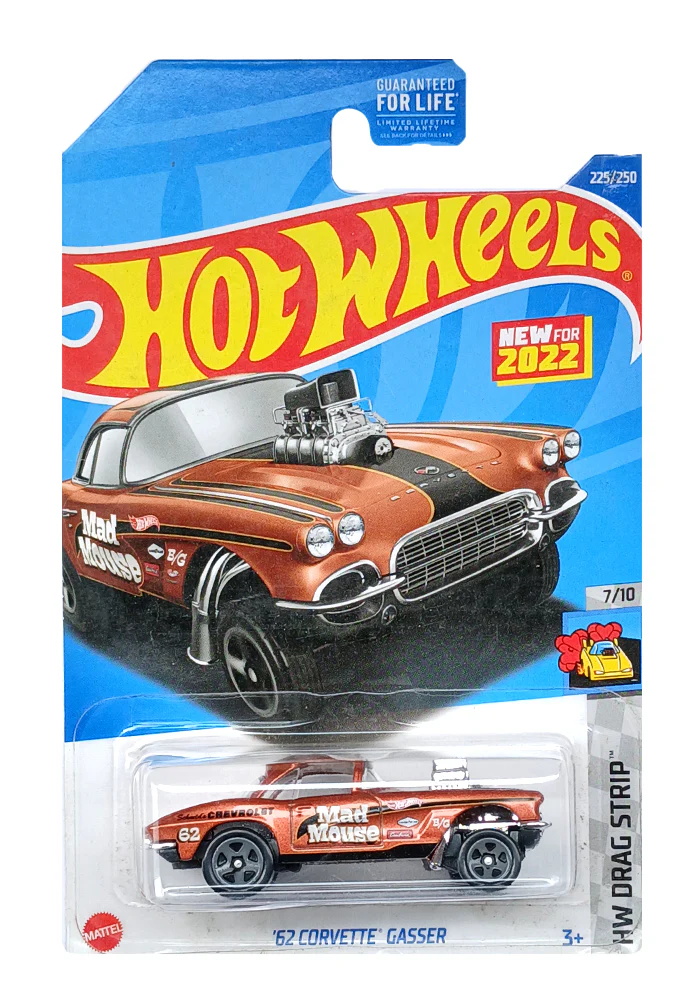 EXCLUSIVES Hot Wheels '62 Corvette Gasser - Brown - 2021 Card (With Protector Case)