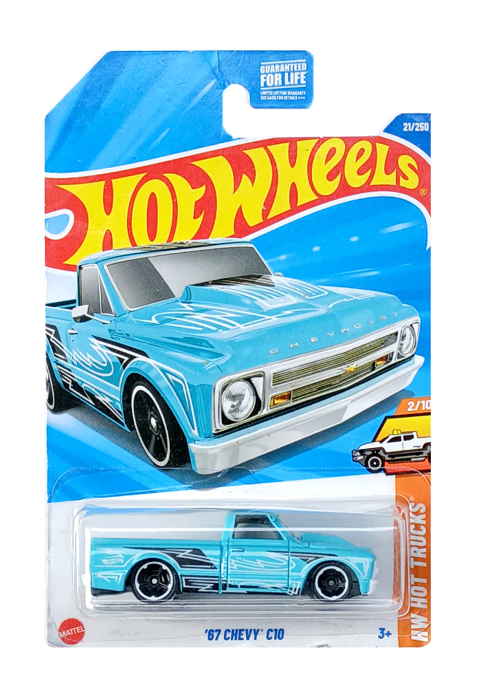 EXCLUSIVES Hot Wheels '67 Chevy C10 - Green - 2024 Card (Creased Card / Car in Excellent Condition) (With Protector Case)