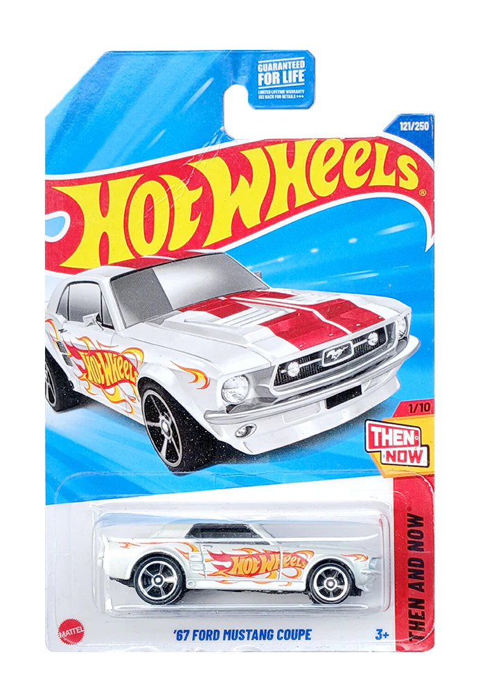 EXCLUSIVES Hot Wheels '67 Ford Mustang Coupe - White - 2024 Card (With Protector Case) - Image 2