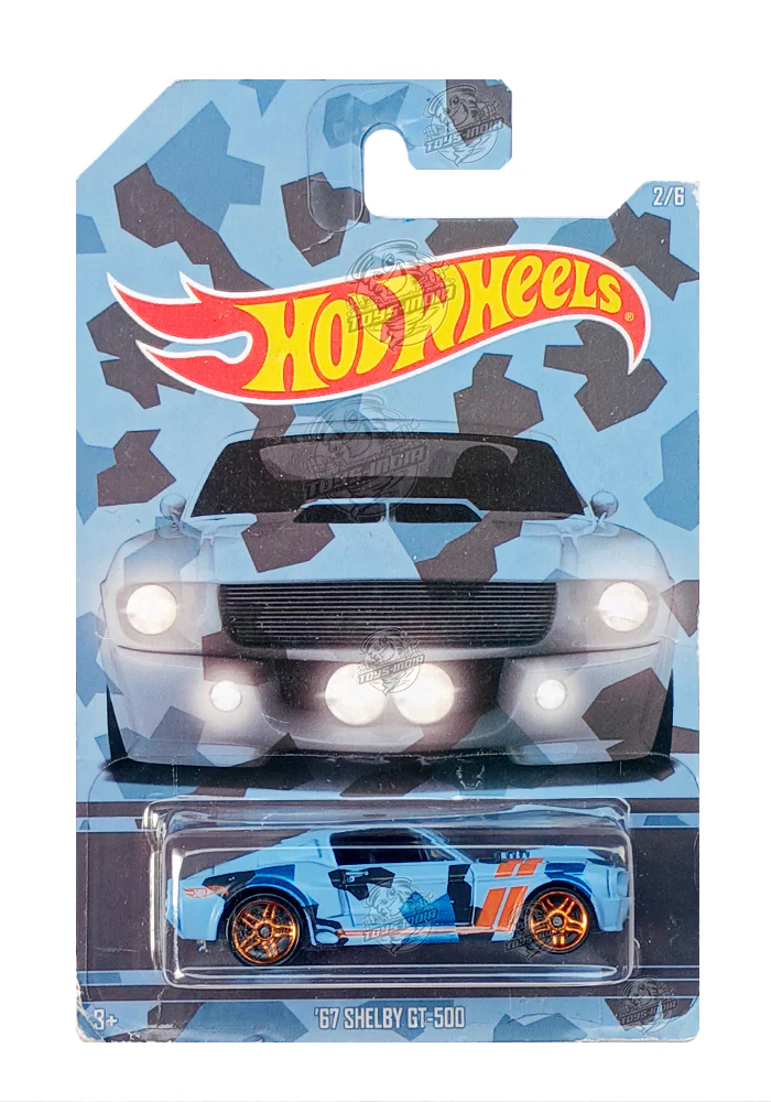 EXCLUSIVES Hot Wheels '67 Shelby GT-500 - Blue - 2015 Card (With Protector Case)