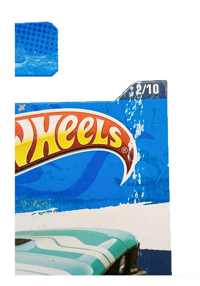 EXCLUSIVES Hot Wheels '68 Chevy Nova - Green / White - 2010 Card (Creased Card / Car in Excellent Condition) (With Protector Case) - Image 2