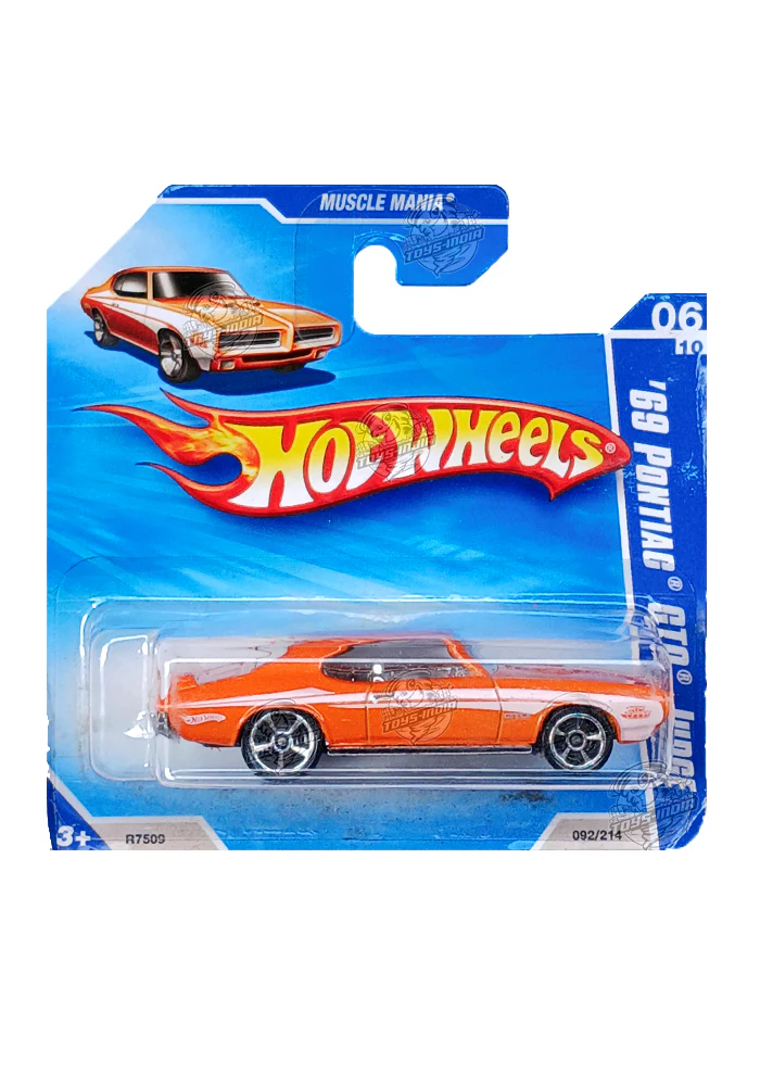 EXCLUSIVES Hot Wheels '69 Pontiac GTO Judge - Orange - 2009 Card (International Short Card)