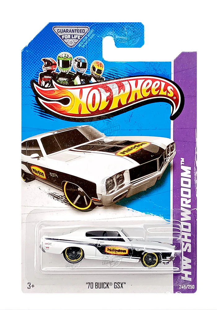 EXCLUSIVES Hot Wheels '70 Buick GSX - White / Black - 2012 Card (With Protector Case)
