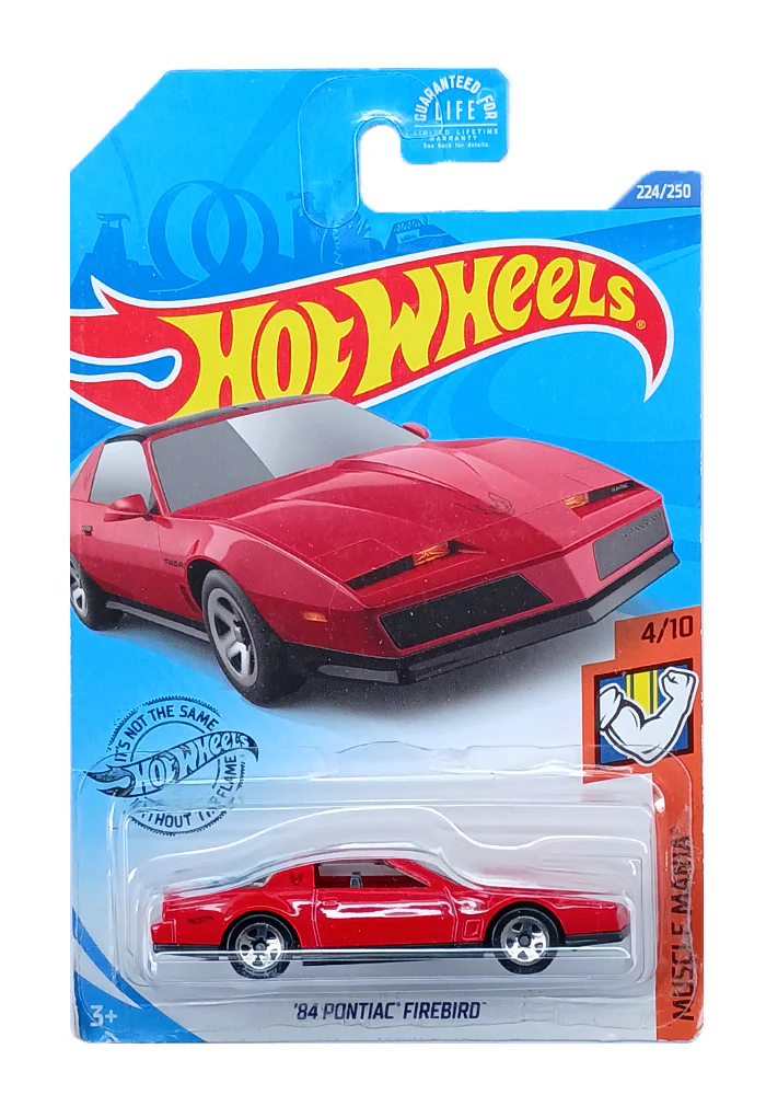 EXCLUSIVES Hot Wheels '84 Pontiac Firebird - Red - 2017 Card (With Protector Case)