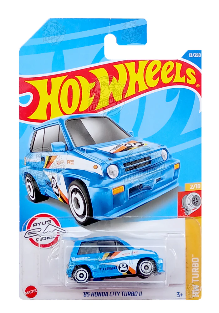 EXCLUSIVES Hot Wheels '85 Honda City Turbo II - Blue - 2021 Card (With Protector Case)