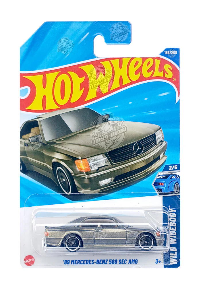 EXCLUSIVES Hot Wheels '89 Mercedes-Benz 560 SEC AMG - Champagne - 2024 Card (With Protector Case)