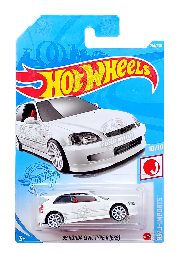 EXCLUSIVES Hot Wheels '99 Honda Civic Type R (EK9) - White - 2020 Card (With Protector Case)
