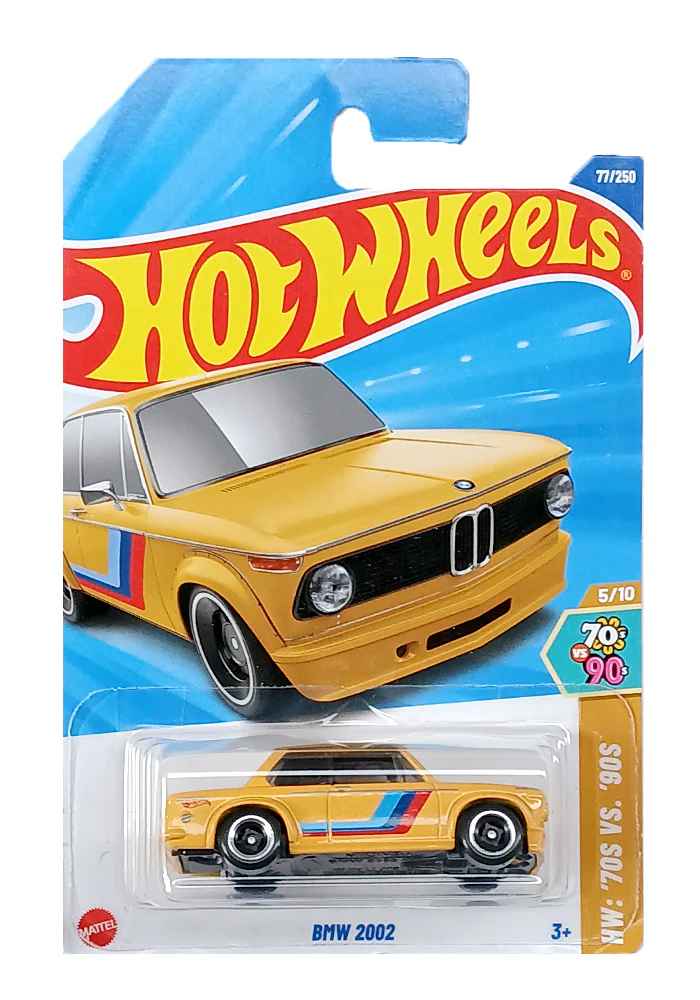 EXCLUSIVES Hot Wheels BMW 2002 - Yellow - 2024 Card (With Protector Case)