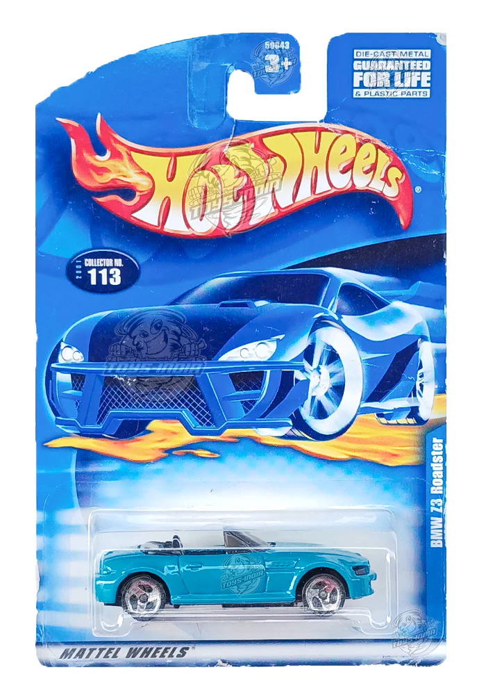 EXCLUSIVES Hot Wheels BMW Z3 Roadster - Green - 2000 Card (Creased Card / Car in Excellent Condition) (With Protector Case)