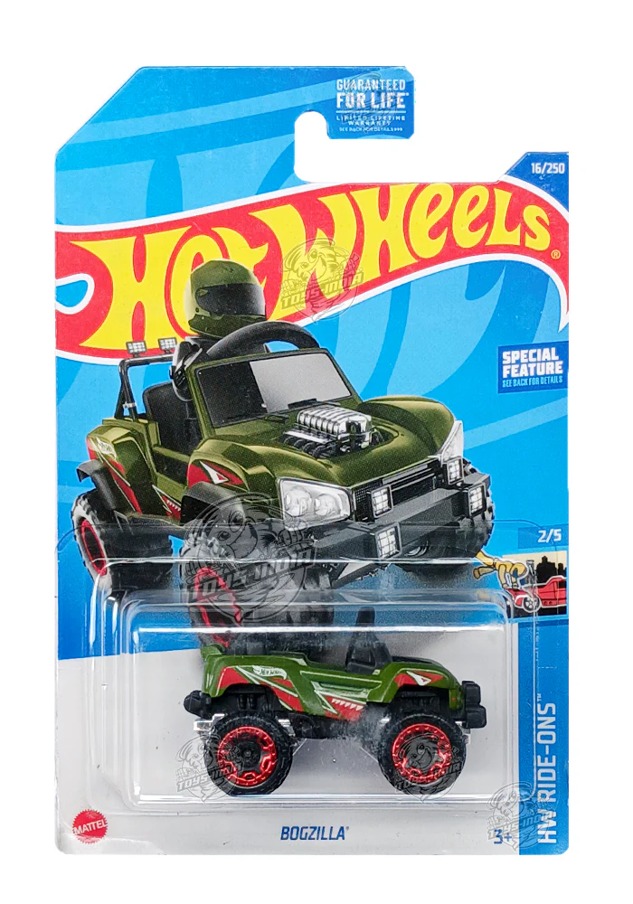 EXCLUSIVES Hot Wheels Bogzilla - Green / Black - 2017 Card (With Protector Case)