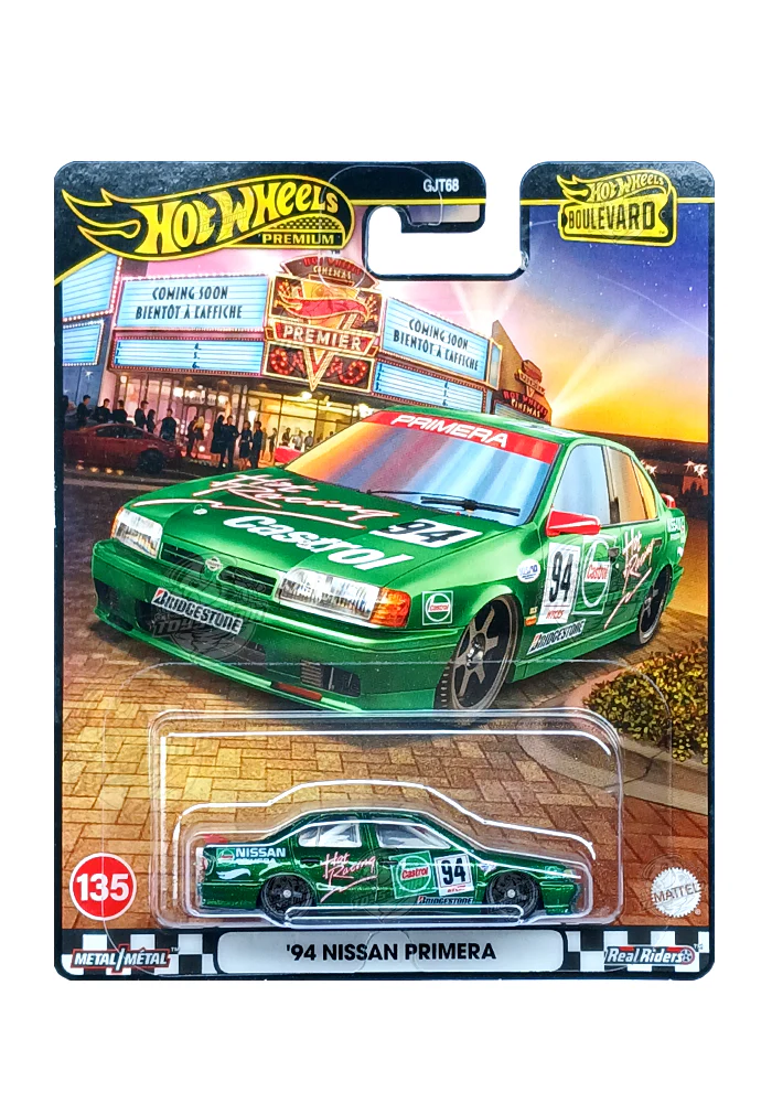 EXCLUSIVES Hot Wheels Boulevard '94 Nissan Primera - Green - 2025 Card (With Protector Case)