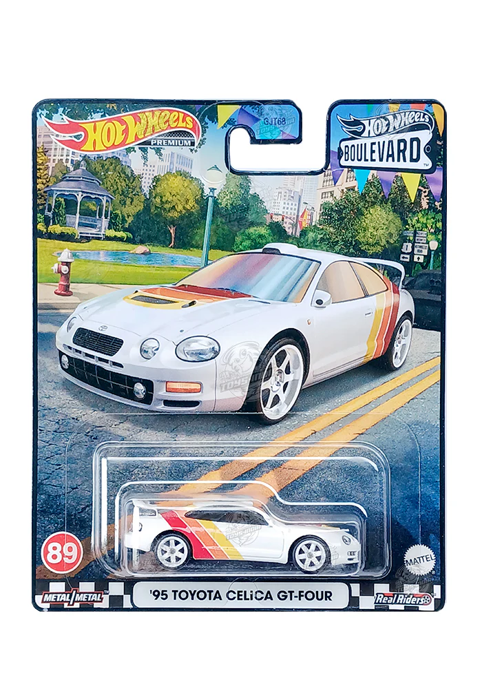 EXCLUSIVES Hot Wheels Boulevard '95 Toyota Celica GT-Four - White - 2020 Card (With Protector Case)